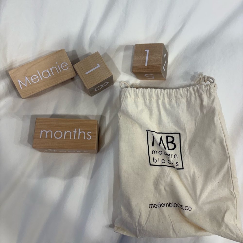 Modern Blocks Wooden Milestone Set